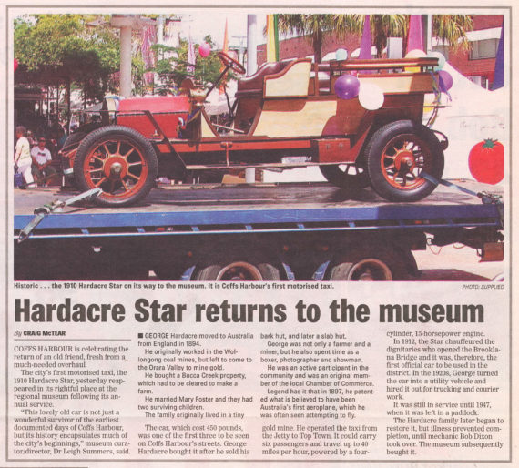 1910 Hardacre Star taxi returns to the museum