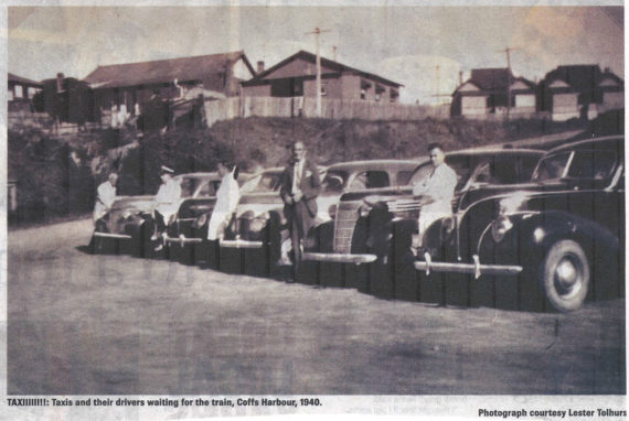 1940: Taxis Waiting for the Train